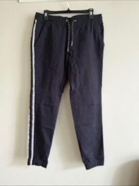 Ring of Fire Navy Joggers with White Side Stripes